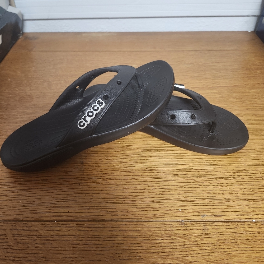 Crocs Black Flip Flops